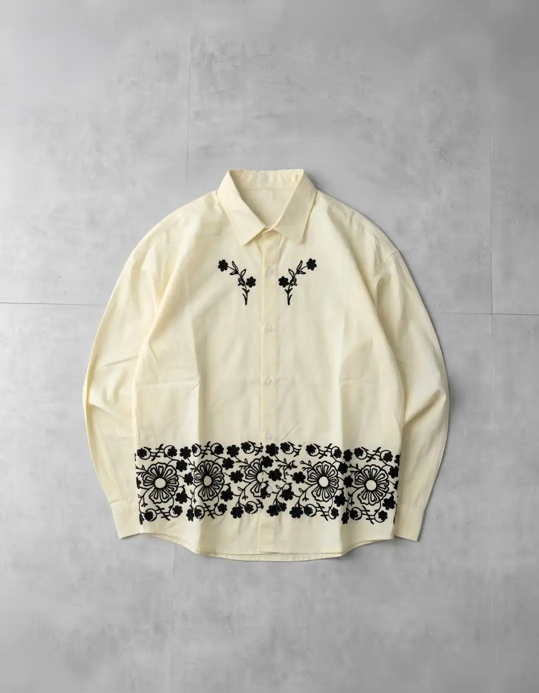 BOTTOM EMBROIDERY SHIRT
