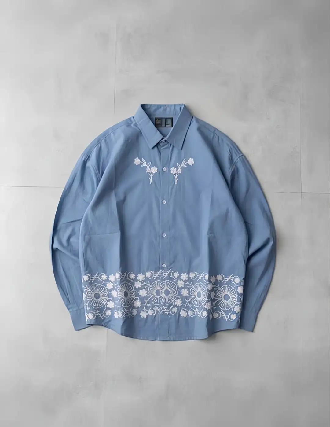 BOTTOM EMBROIDERY SHIRT