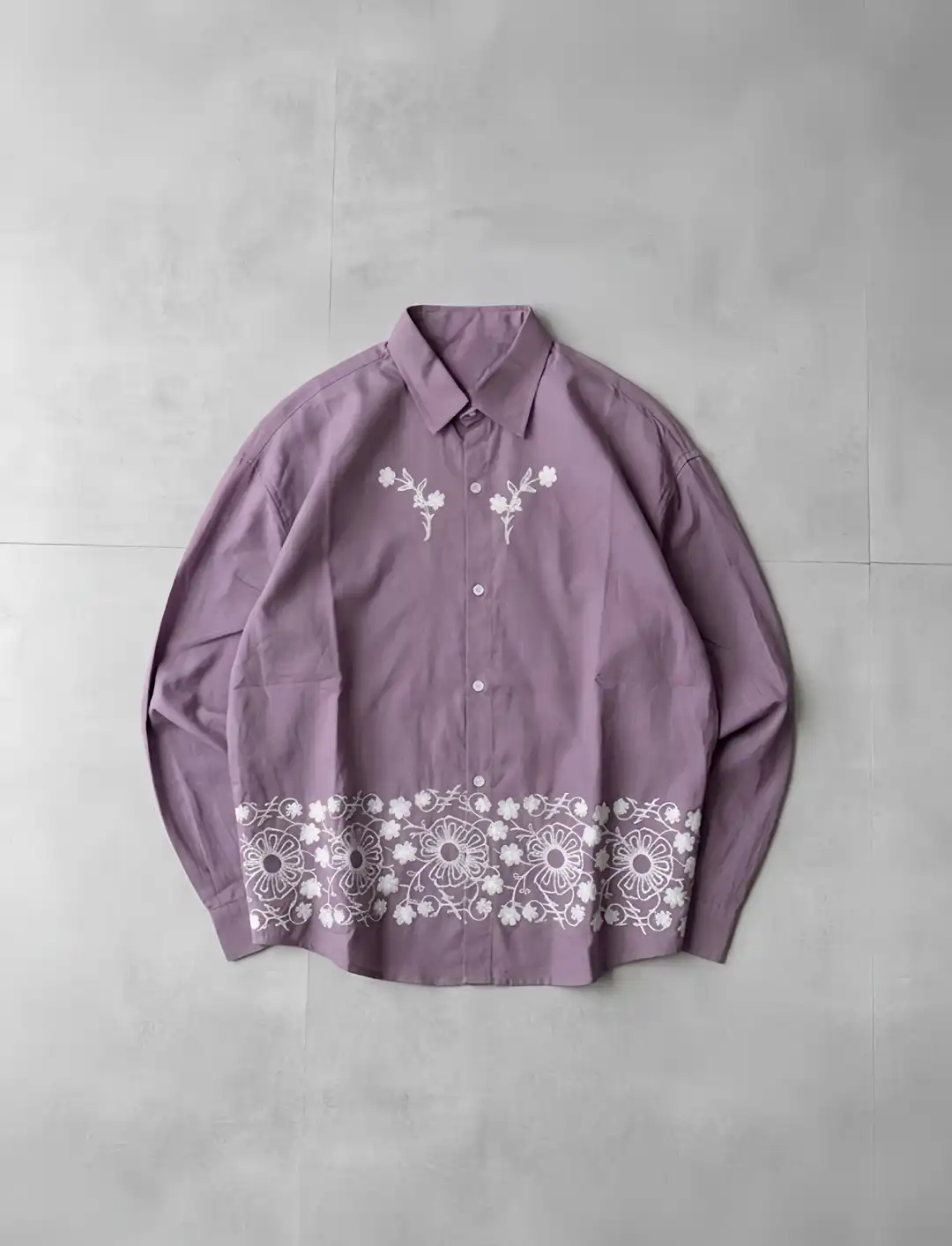 BOTTOM EMBROIDERY SHIRT